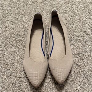 Rothy's Beige Women's Flats with Blue Accent